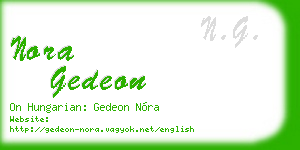 nora gedeon business card